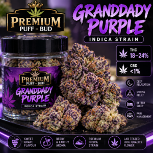 Granddaddy Purple Indica – Premium Puff - Bud Granddaddy Purple Indica – Premium Puff - Bud